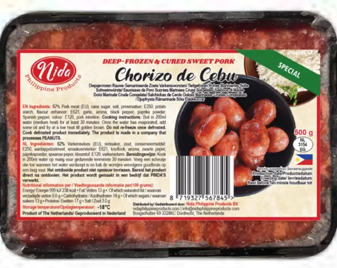 Nida Choriza de Cebu 500g