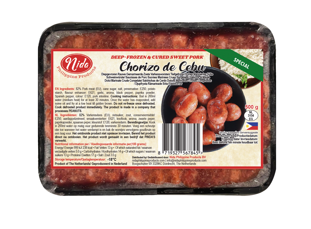 Nida Chorizo de Cebu 500g