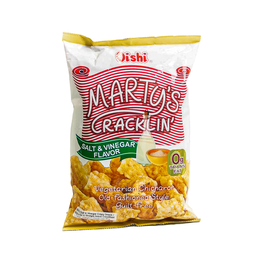Oishi Martys Cracklin Salt And Vin 90g