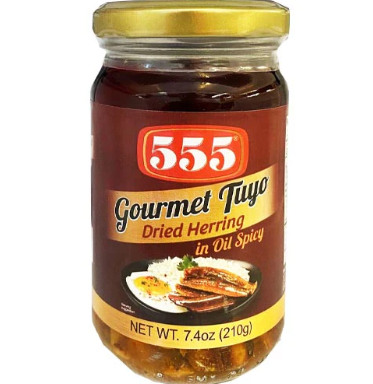 555 Gourmet Tuyo in Oil Spicy 210g