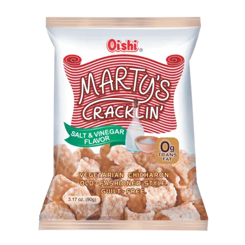 Oishi Marty's Cracklin' Salt And Vinegar 90g