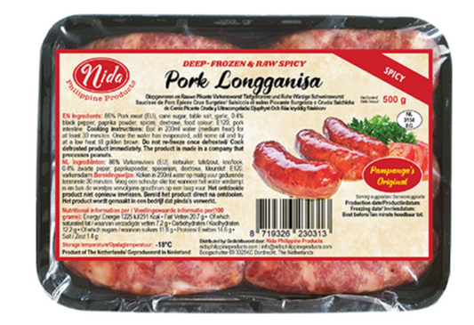 Nida Pork Longganisa Spicy 500g